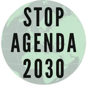 Stop Agenda 2030 spinning globe